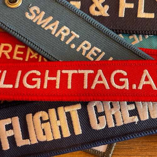 Flight Tags - Embroidered